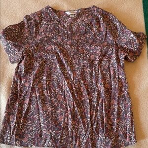 Christopher & Banks Multicolor Floral Blouse